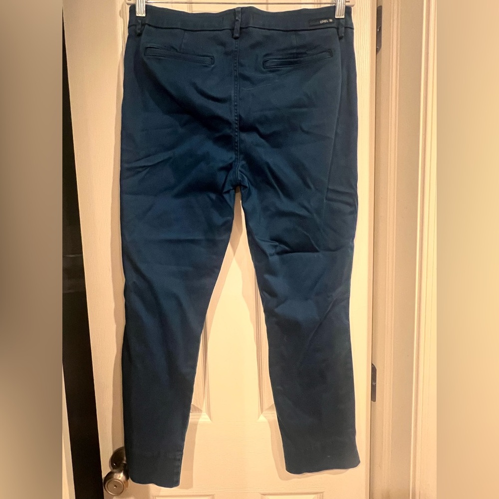 Level 99 Francis Straight Leg Trousers Teal PLUS - Picture 2 of 9